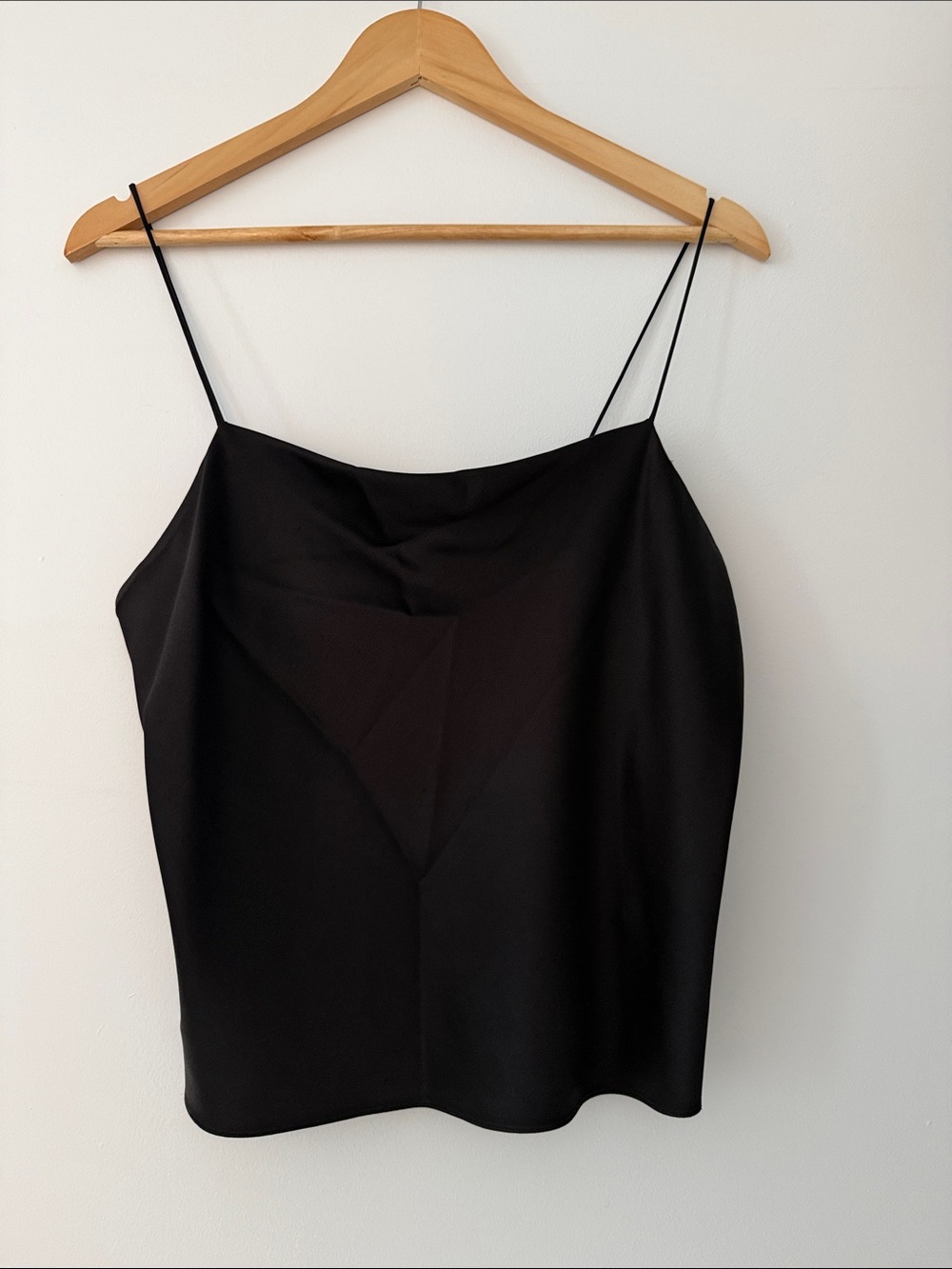 ALICE + OLIVIA Harmon Draped Satin Tank Top